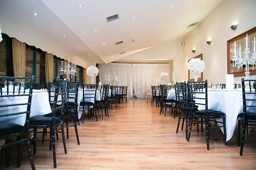 asian wedding tables and chairs before